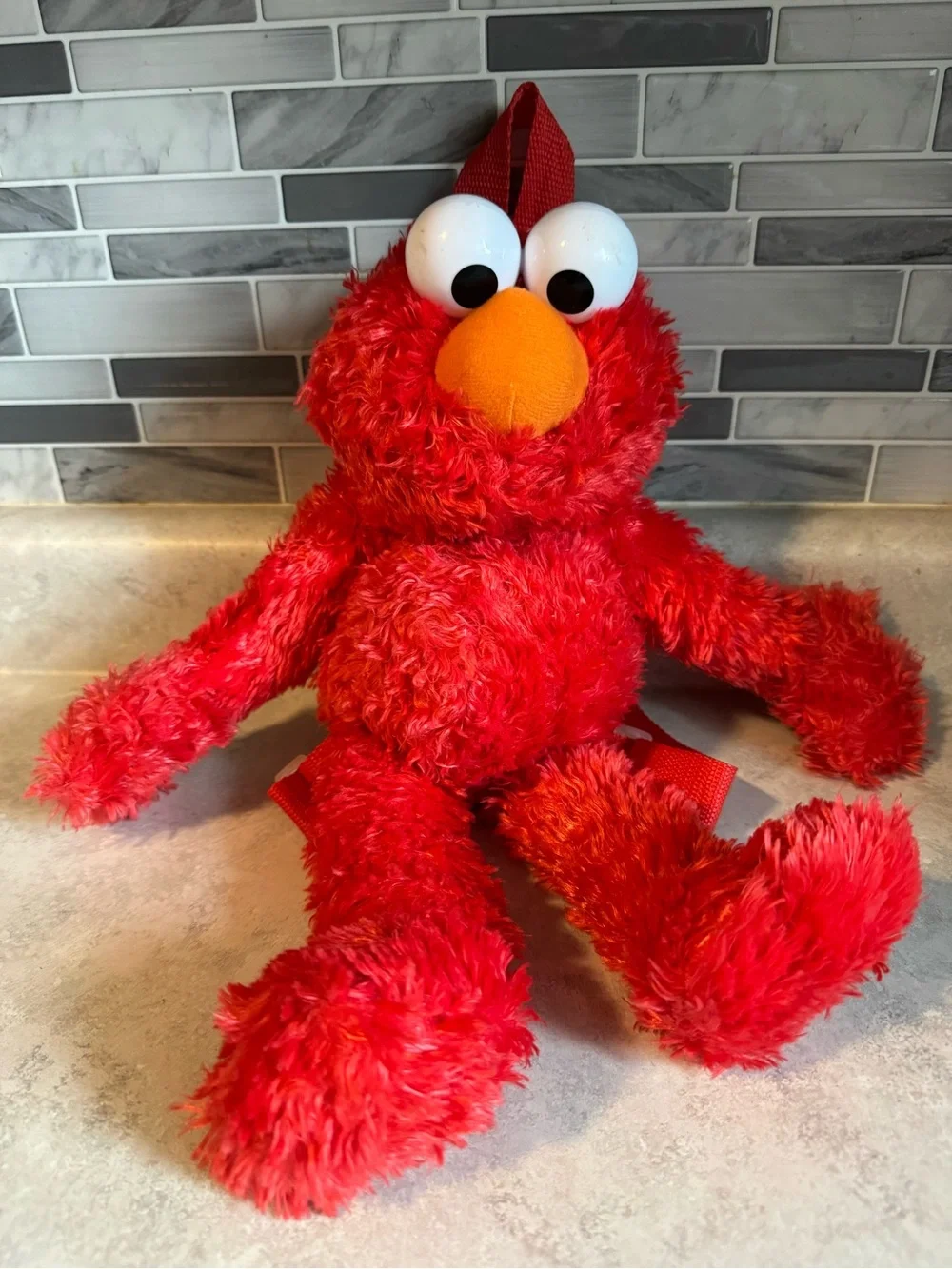 Tickle Me Elmo 15in Childs Back Pack Doll